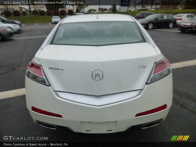 White Diamond Pearl / Taupe Gray 2011 Acura TL 3.5