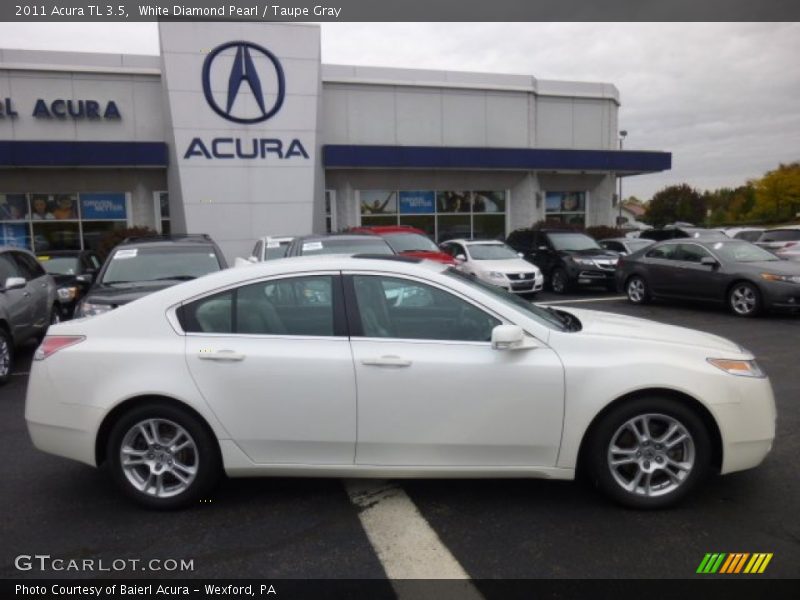 White Diamond Pearl / Taupe Gray 2011 Acura TL 3.5