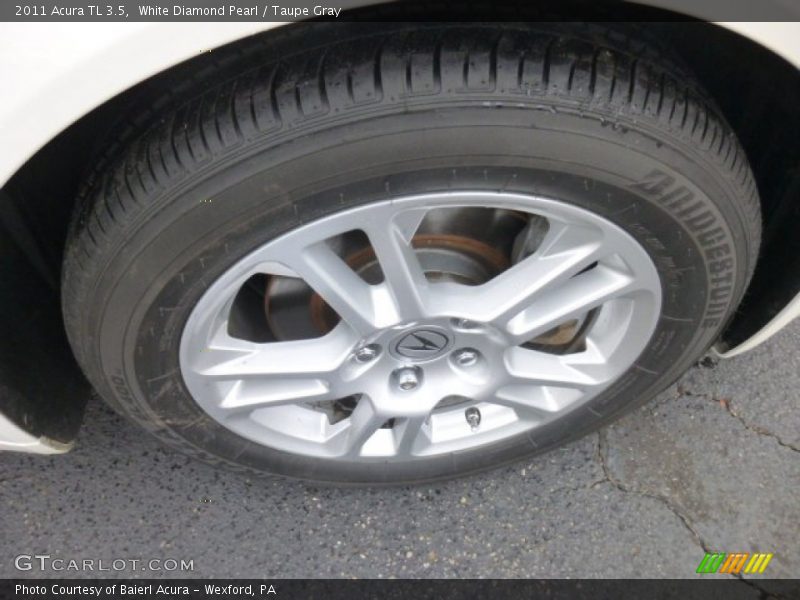 White Diamond Pearl / Taupe Gray 2011 Acura TL 3.5