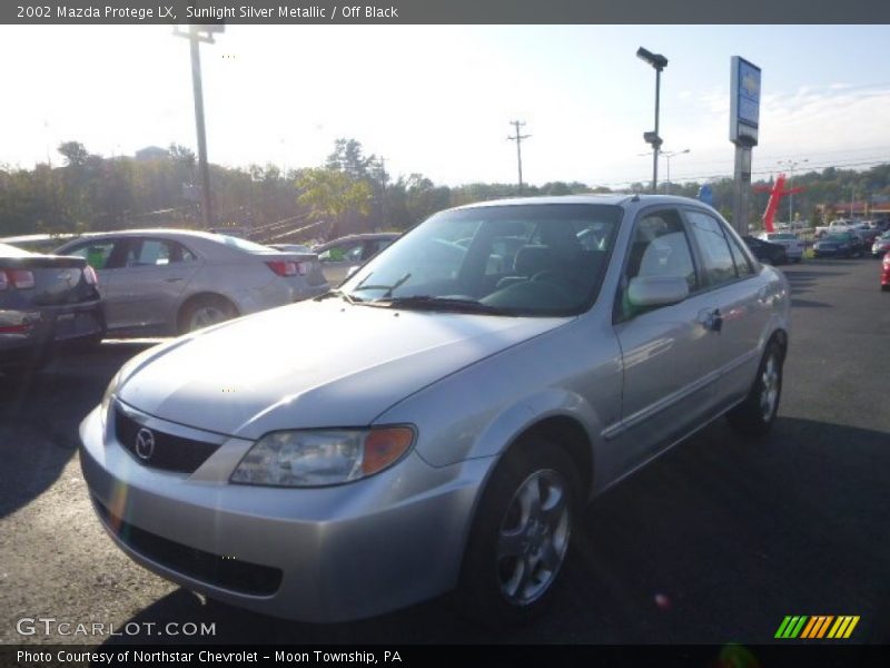 Sunlight Silver Metallic / Off Black 2002 Mazda Protege LX