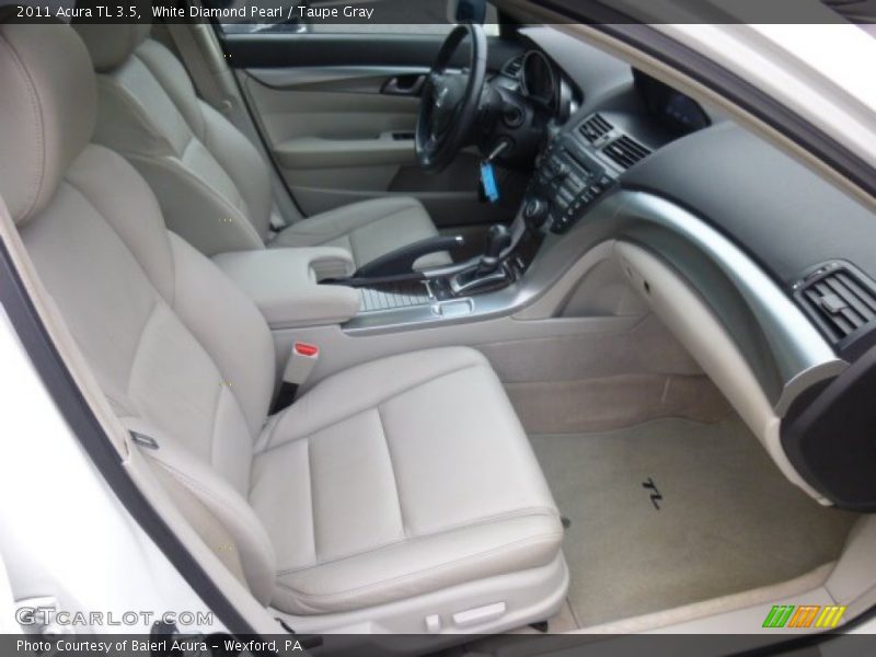 White Diamond Pearl / Taupe Gray 2011 Acura TL 3.5