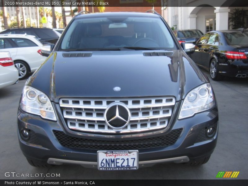 Steel Grey Metallic / Black 2010 Mercedes-Benz ML 350