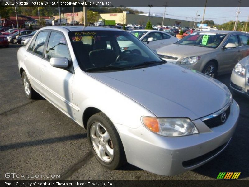 Sunlight Silver Metallic / Off Black 2002 Mazda Protege LX