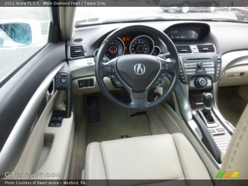 White Diamond Pearl / Taupe Gray 2011 Acura TL 3.5