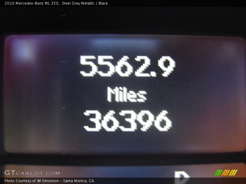 Steel Grey Metallic / Black 2010 Mercedes-Benz ML 350