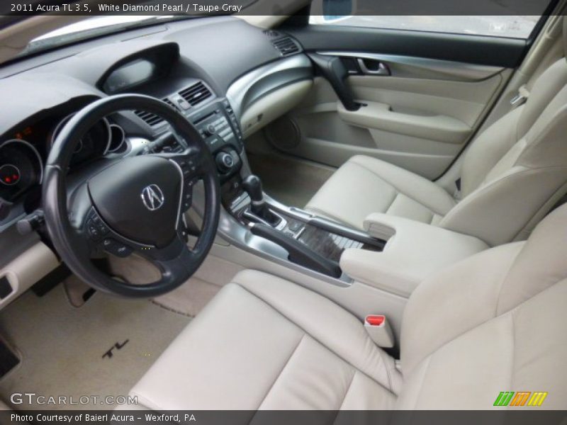 White Diamond Pearl / Taupe Gray 2011 Acura TL 3.5