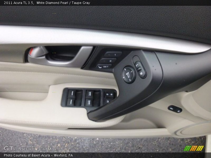White Diamond Pearl / Taupe Gray 2011 Acura TL 3.5