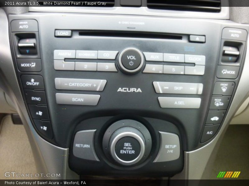 White Diamond Pearl / Taupe Gray 2011 Acura TL 3.5