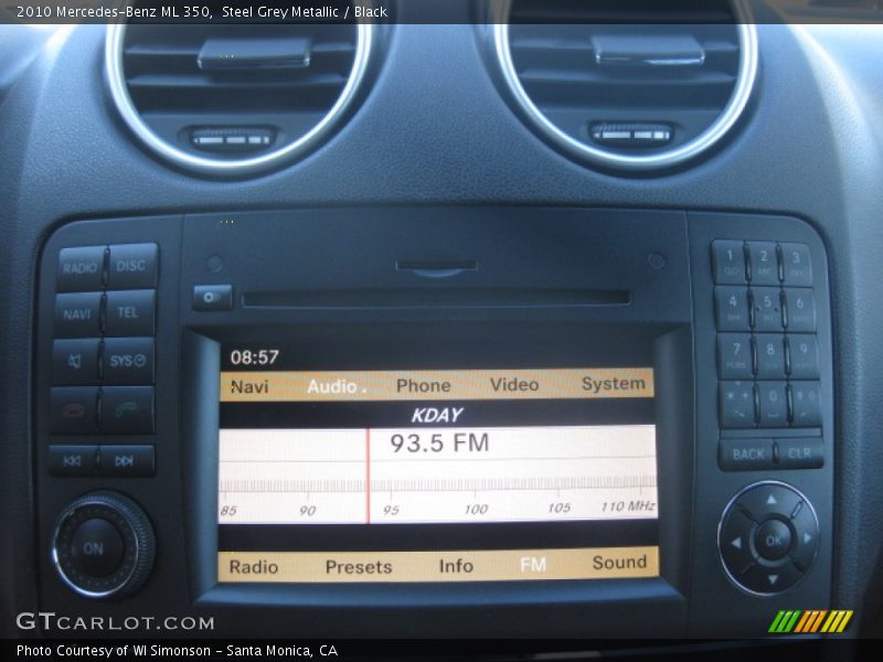 Steel Grey Metallic / Black 2010 Mercedes-Benz ML 350