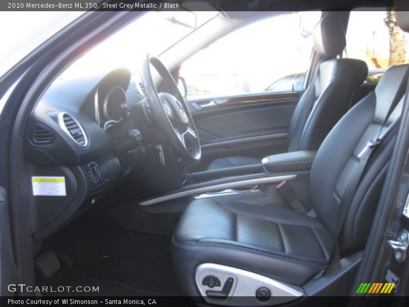 Steel Grey Metallic / Black 2010 Mercedes-Benz ML 350