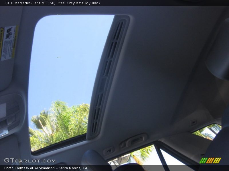 Steel Grey Metallic / Black 2010 Mercedes-Benz ML 350