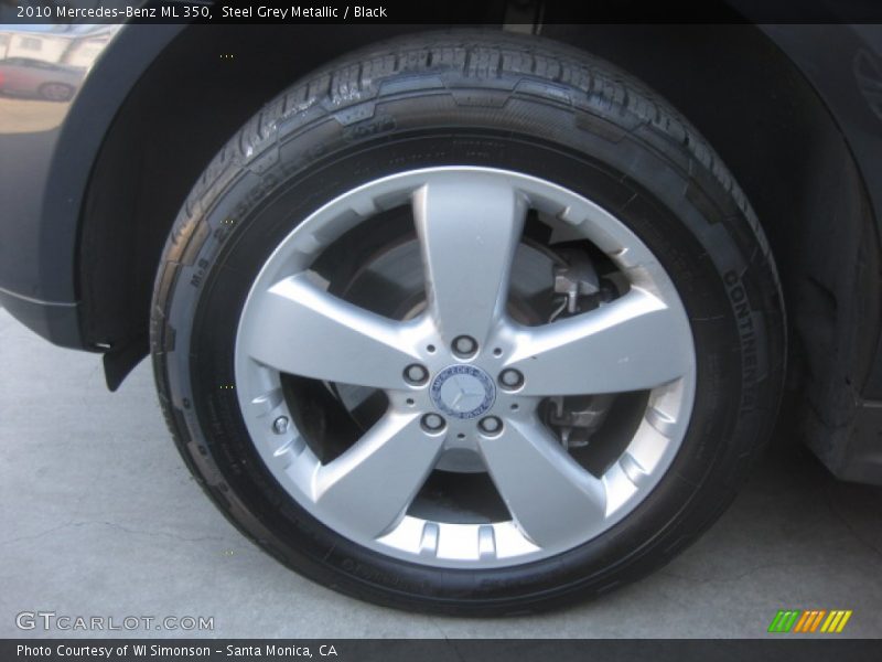 Steel Grey Metallic / Black 2010 Mercedes-Benz ML 350