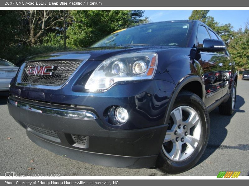 Deep Blue Metallic / Titanium 2007 GMC Acadia SLT
