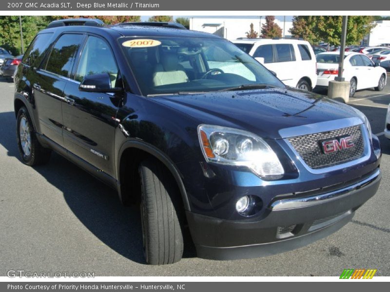 Deep Blue Metallic / Titanium 2007 GMC Acadia SLT