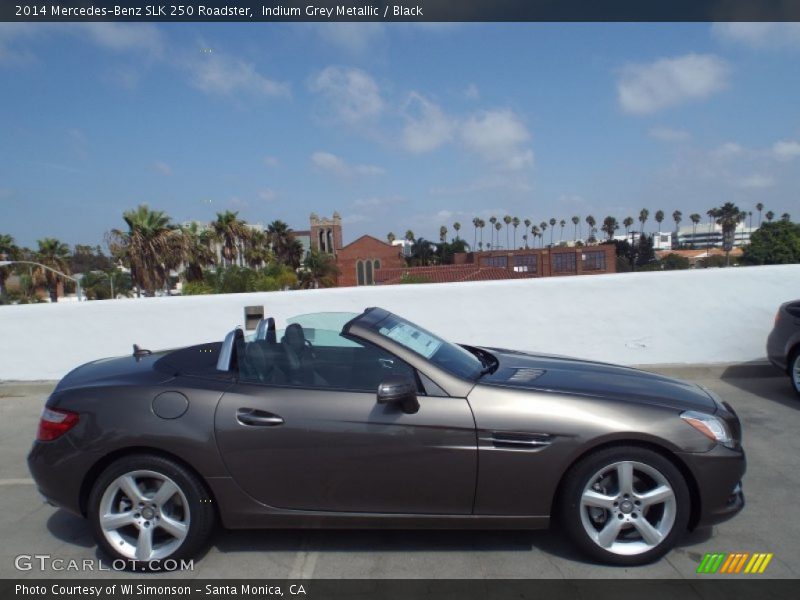 Indium Grey Metallic / Black 2014 Mercedes-Benz SLK 250 Roadster