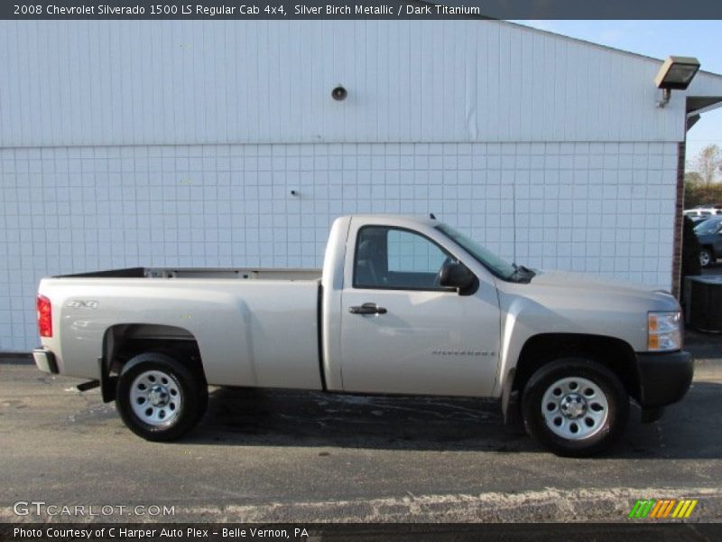 Silver Birch Metallic / Dark Titanium 2008 Chevrolet Silverado 1500 LS Regular Cab 4x4