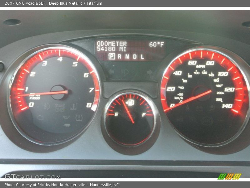 Deep Blue Metallic / Titanium 2007 GMC Acadia SLT