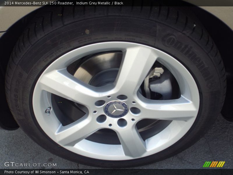 Indium Grey Metallic / Black 2014 Mercedes-Benz SLK 250 Roadster