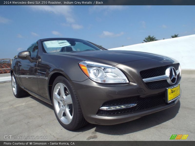 Indium Grey Metallic / Black 2014 Mercedes-Benz SLK 250 Roadster