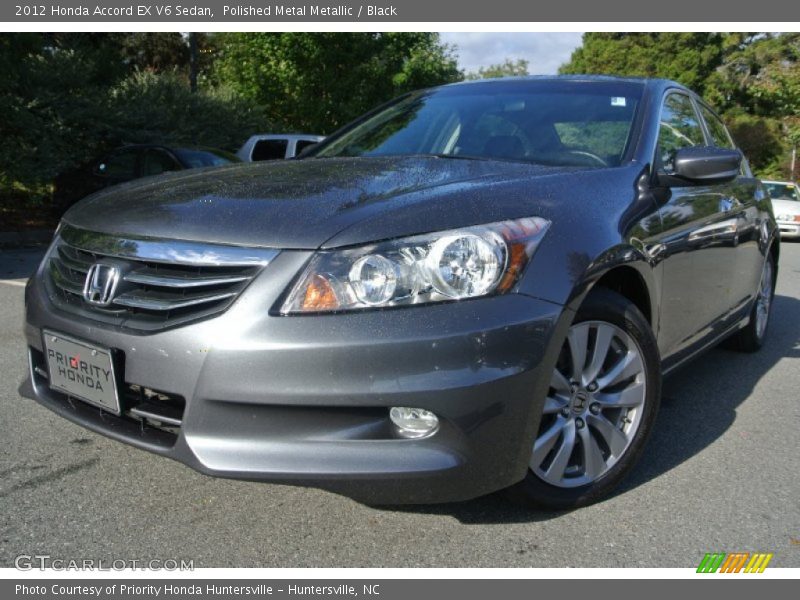 Polished Metal Metallic / Black 2012 Honda Accord EX V6 Sedan