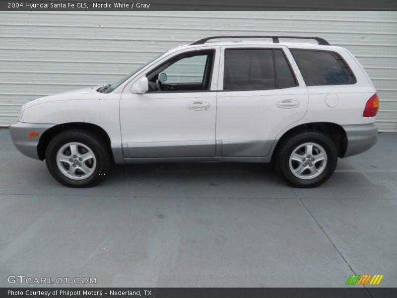 Nordic White / Gray 2004 Hyundai Santa Fe GLS