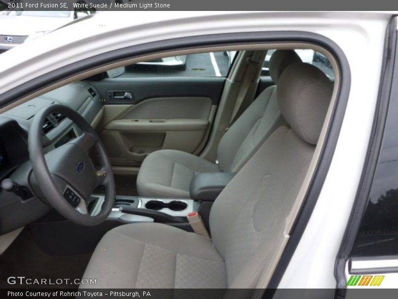 White Suede / Medium Light Stone 2011 Ford Fusion SE