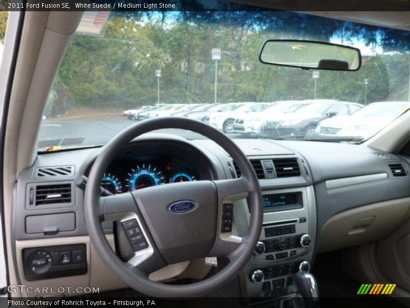White Suede / Medium Light Stone 2011 Ford Fusion SE