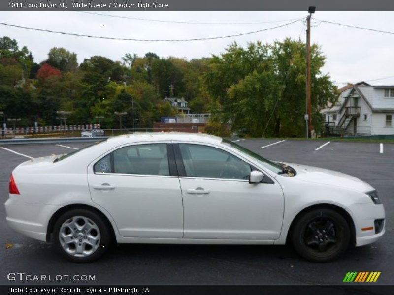 White Suede / Medium Light Stone 2011 Ford Fusion SE