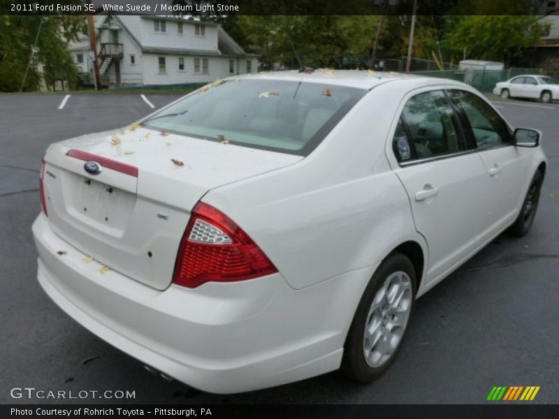White Suede / Medium Light Stone 2011 Ford Fusion SE