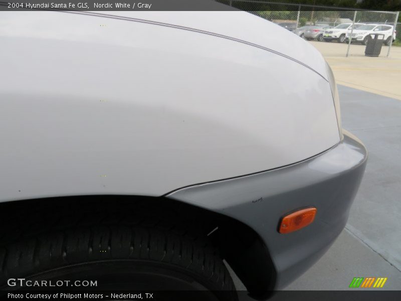Nordic White / Gray 2004 Hyundai Santa Fe GLS