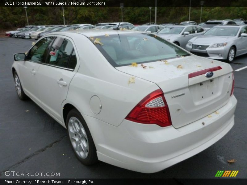 White Suede / Medium Light Stone 2011 Ford Fusion SE