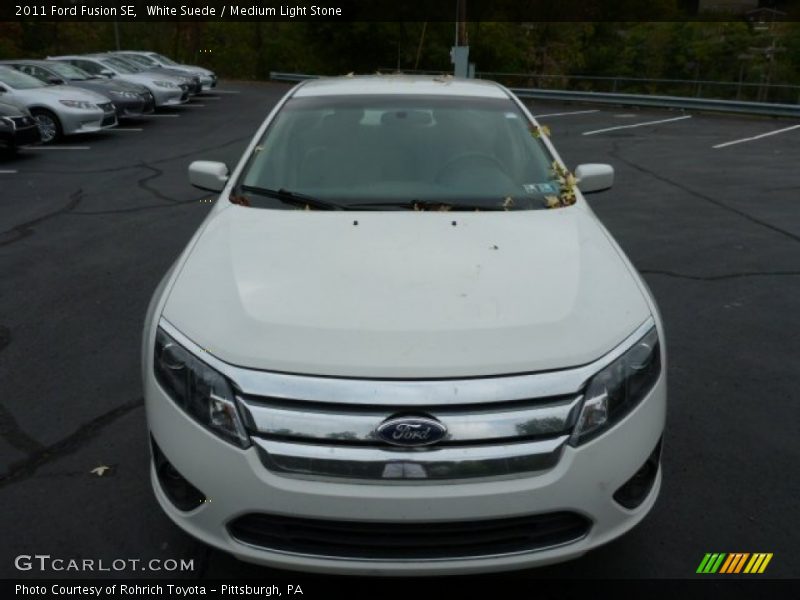 White Suede / Medium Light Stone 2011 Ford Fusion SE