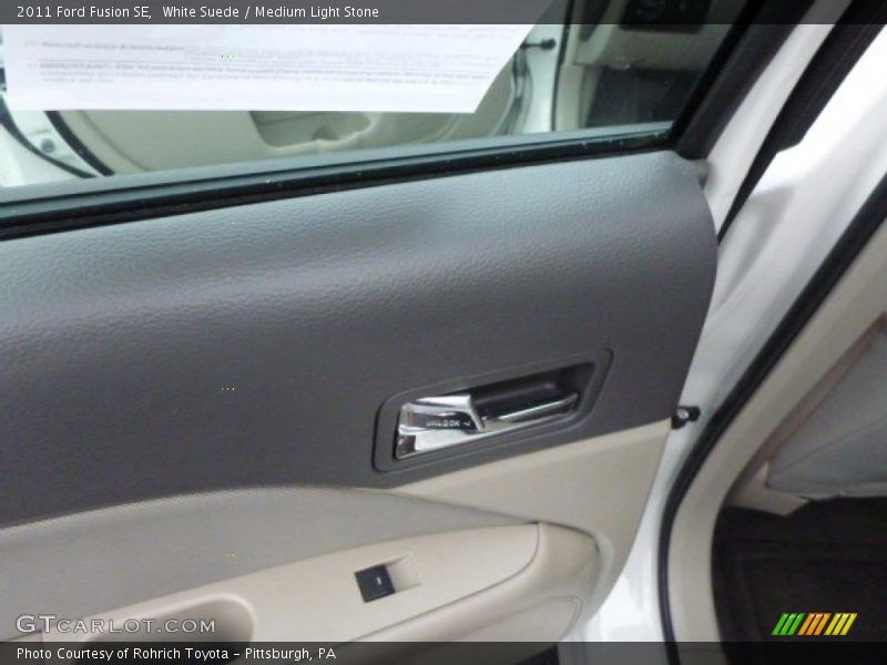 White Suede / Medium Light Stone 2011 Ford Fusion SE