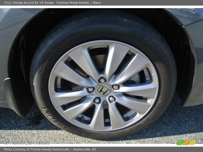 Polished Metal Metallic / Black 2012 Honda Accord EX V6 Sedan