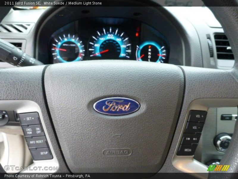 White Suede / Medium Light Stone 2011 Ford Fusion SE