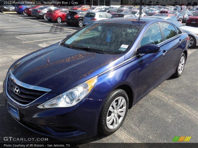 Indigo Night Blue / Gray 2012 Hyundai Sonata GLS