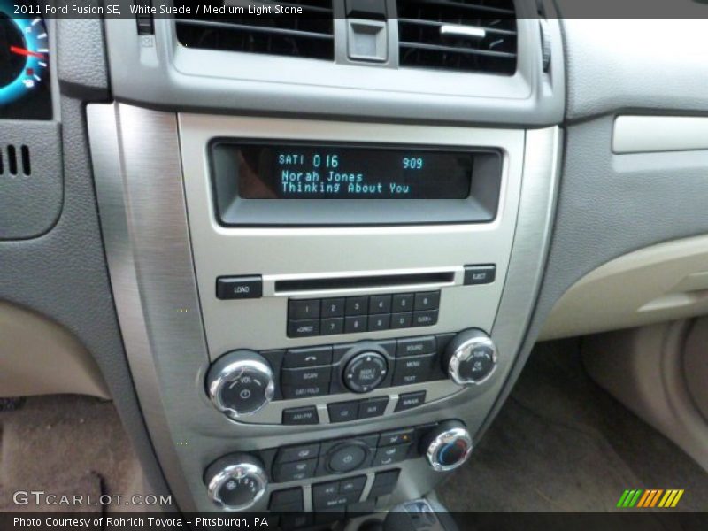White Suede / Medium Light Stone 2011 Ford Fusion SE