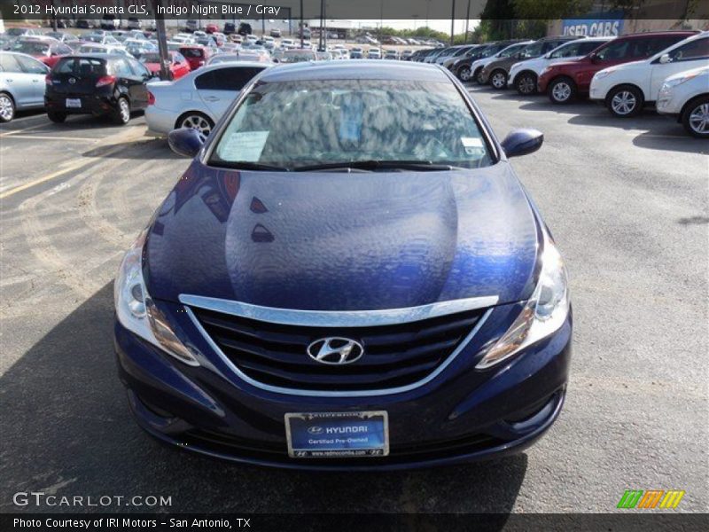 Indigo Night Blue / Gray 2012 Hyundai Sonata GLS