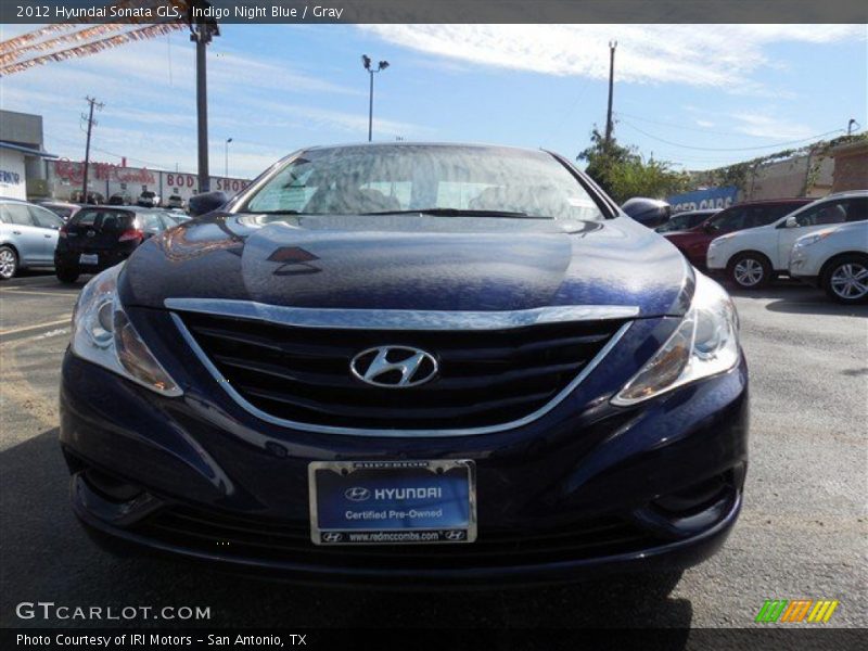 Indigo Night Blue / Gray 2012 Hyundai Sonata GLS