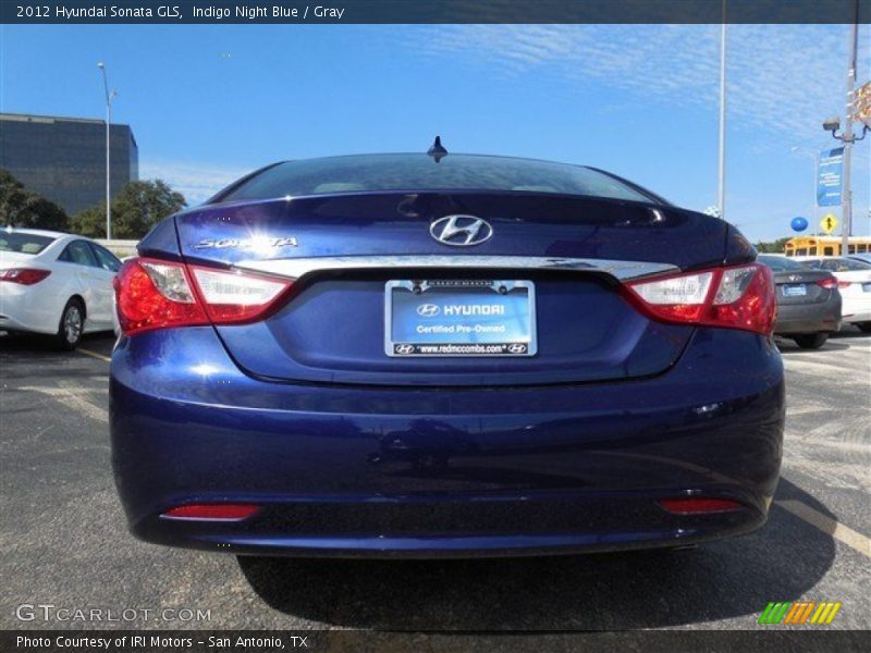 Indigo Night Blue / Gray 2012 Hyundai Sonata GLS