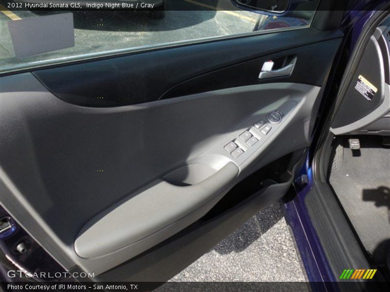 Indigo Night Blue / Gray 2012 Hyundai Sonata GLS