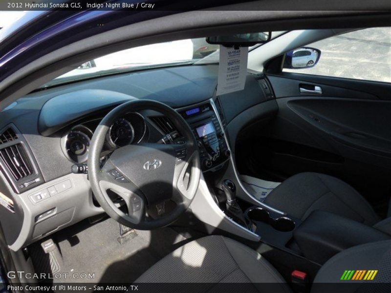 Indigo Night Blue / Gray 2012 Hyundai Sonata GLS