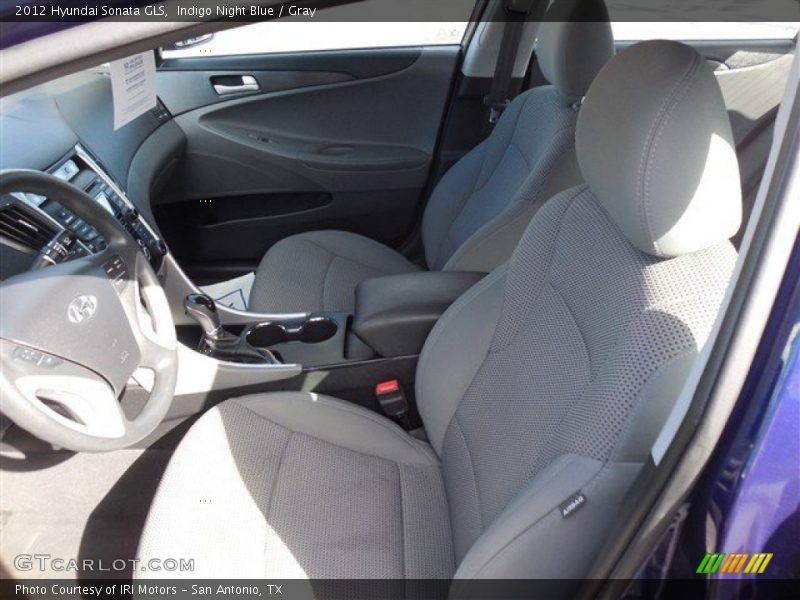 Indigo Night Blue / Gray 2012 Hyundai Sonata GLS