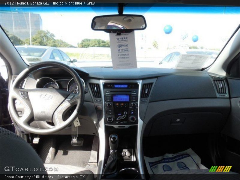 Indigo Night Blue / Gray 2012 Hyundai Sonata GLS