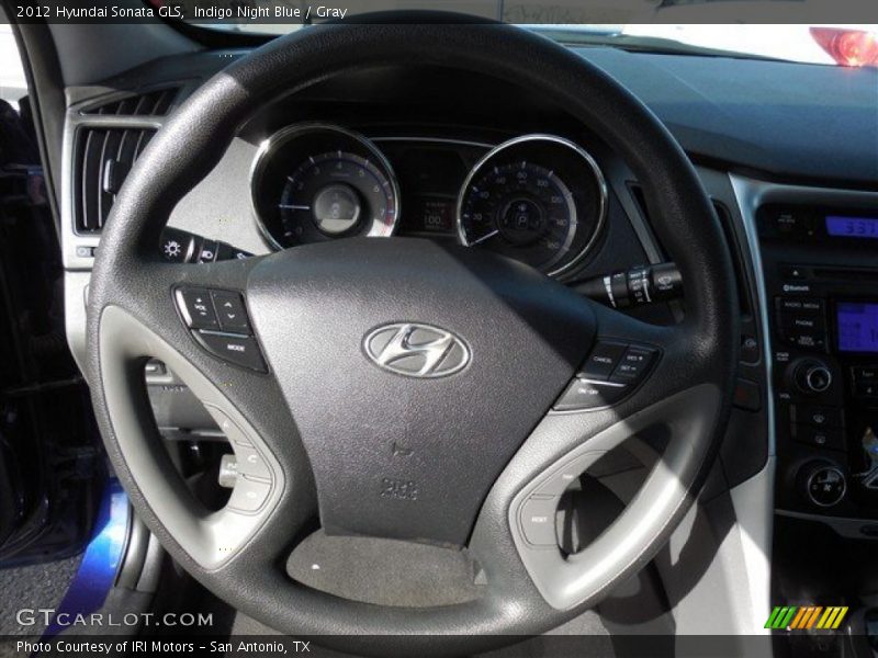 Indigo Night Blue / Gray 2012 Hyundai Sonata GLS