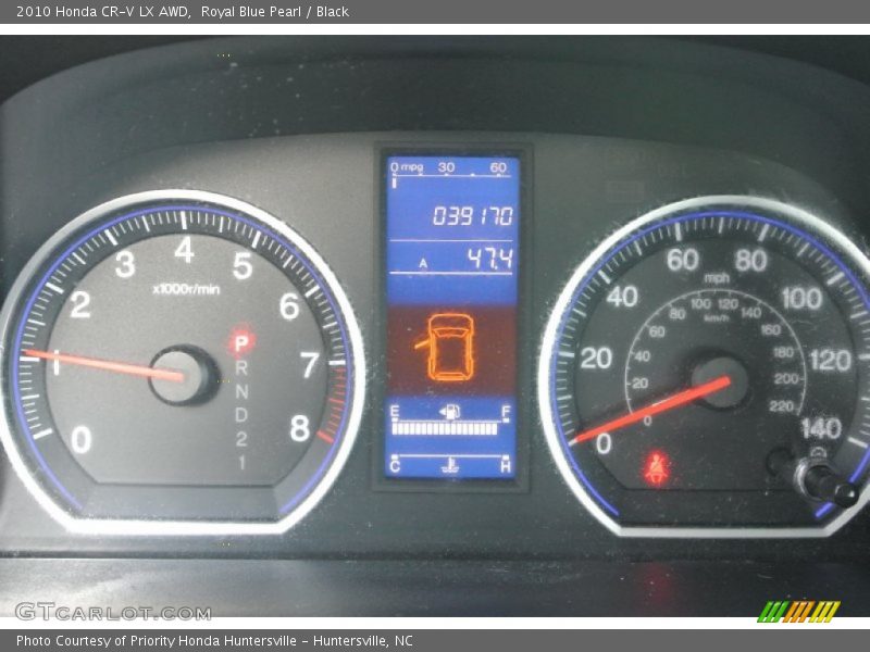 Royal Blue Pearl / Black 2010 Honda CR-V LX AWD