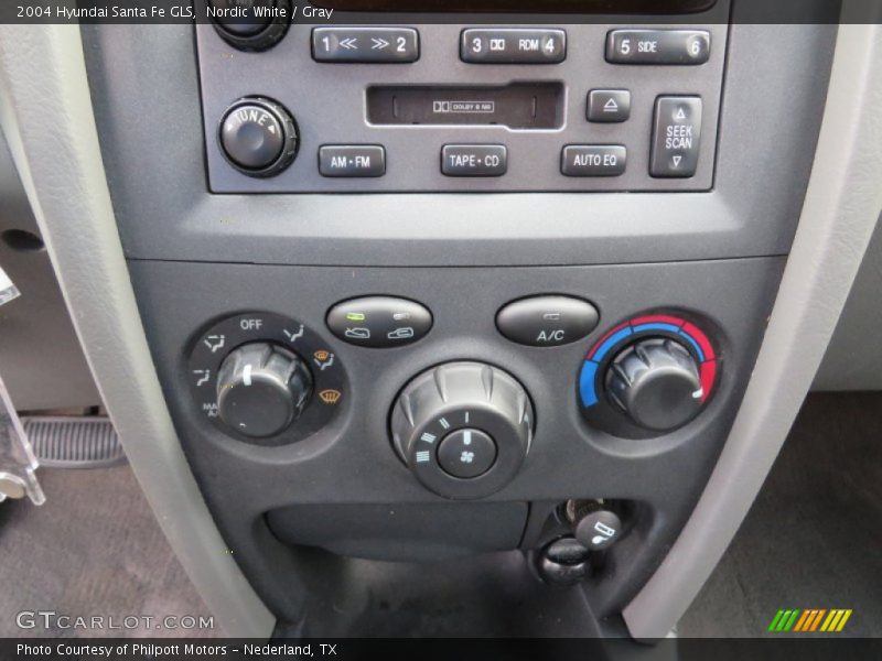 Nordic White / Gray 2004 Hyundai Santa Fe GLS