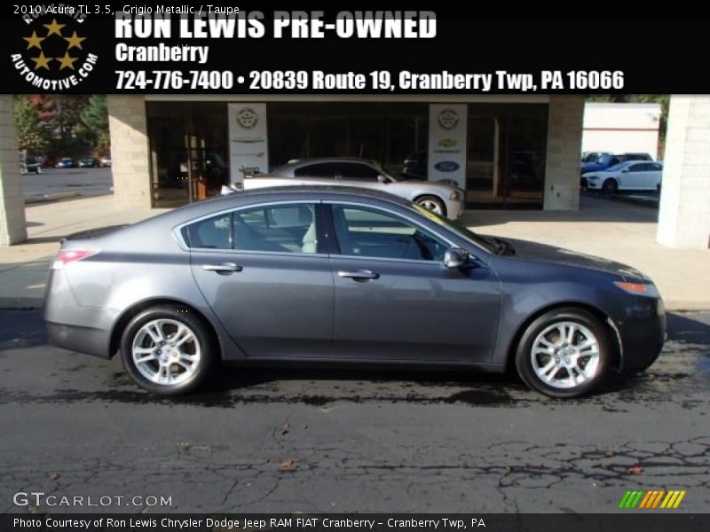 Grigio Metallic / Taupe 2010 Acura TL 3.5