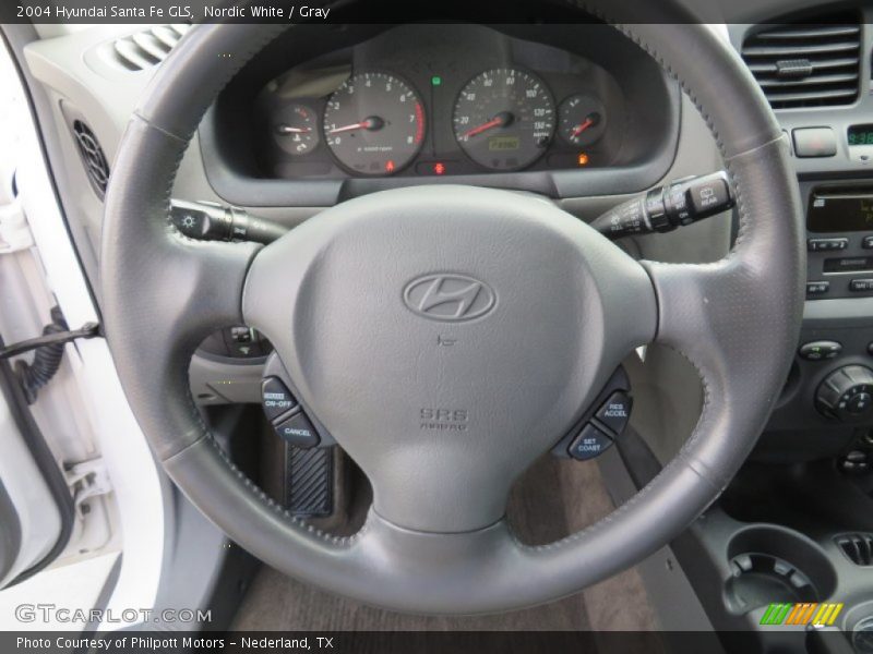 Nordic White / Gray 2004 Hyundai Santa Fe GLS
