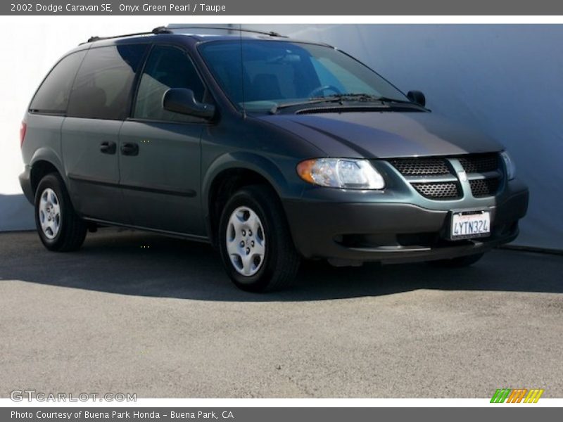 Onyx Green Pearl / Taupe 2002 Dodge Caravan SE